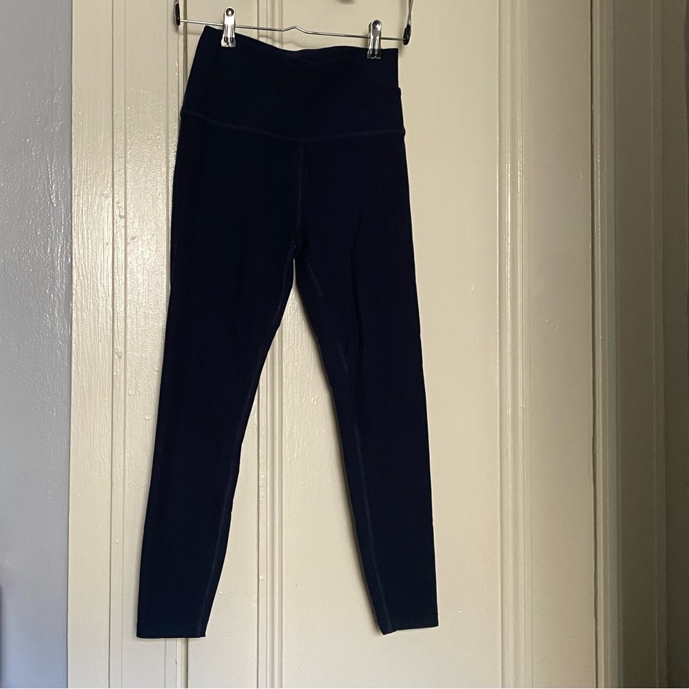 Women’s Beyond Yoga Spacedye Midi Leggings Nocturnal Navy Size M